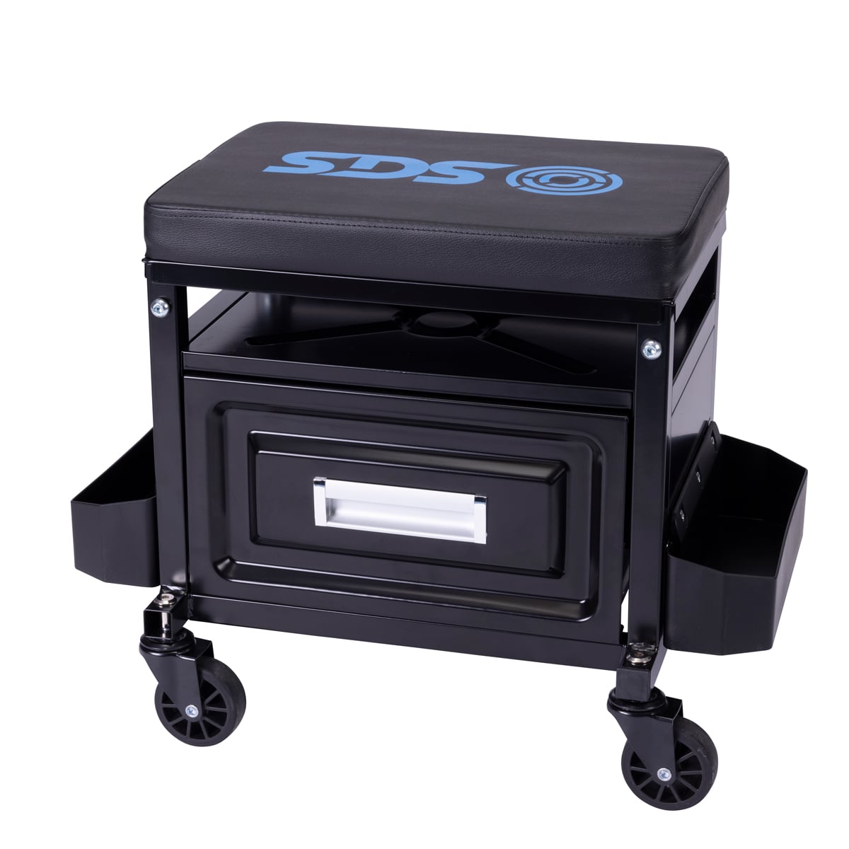 SGS Heavy Duty Adjustable Mechanics Seat with Drawer and Side Trays
